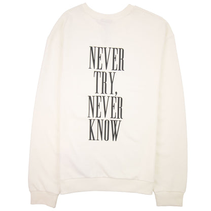 Emporio Armani Text-print Cotton-blend Sweatshirt White