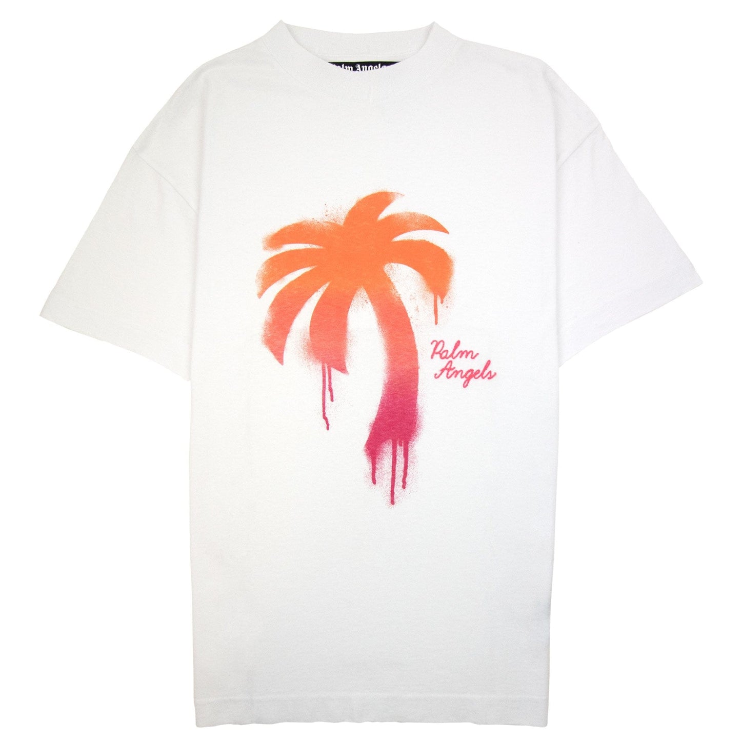 Palm Angels Sprayed Palm Classic Tee White