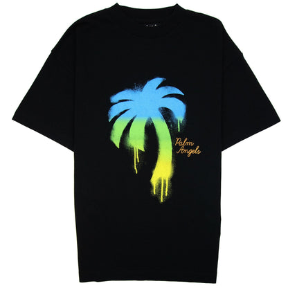Palm Angels Sprayed Palm Classic Tee Black
