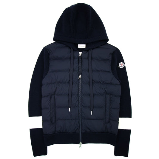 Moncler Stripe Sleeve Hybrid Cardigan Navy 742