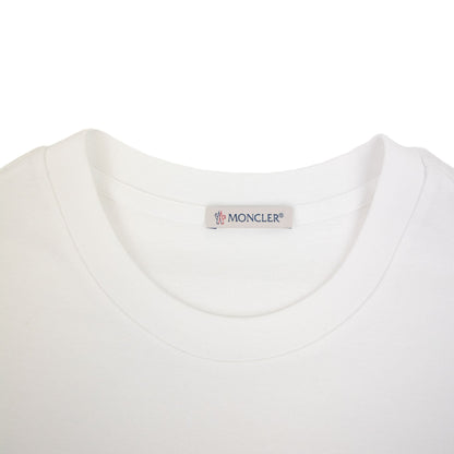 Moncler Women Ss Logo T Shirt White 001