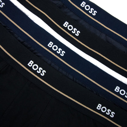 Hugo Boss 5 Pack Stretchy Waist Band Logo Trunks Navy/black
