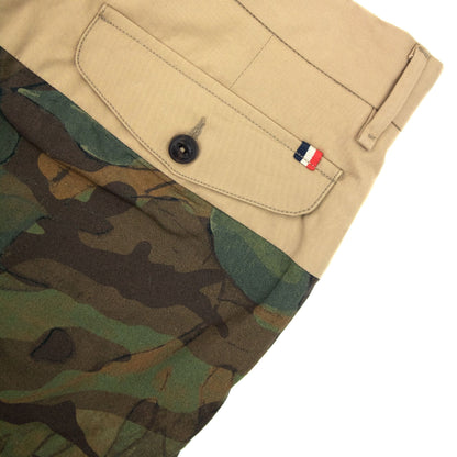 Moncler Camo Cotton Shorts Beige