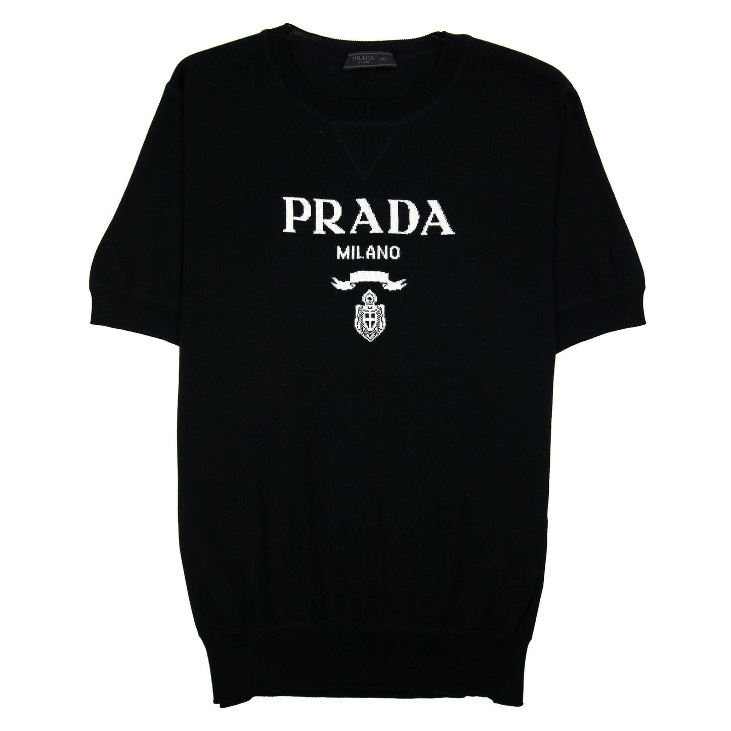 Prada Wool And Cashmere Crew T-shirt Black
