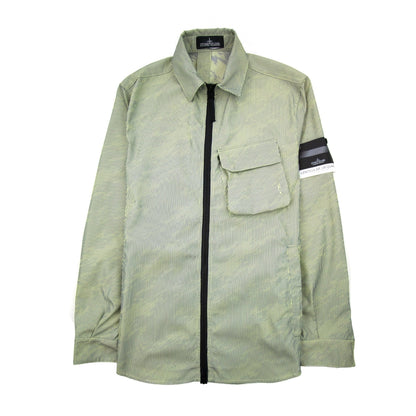 Stone Island Shadow Project Lenticular Zip-up Overshirt Jacket Lemon V0031