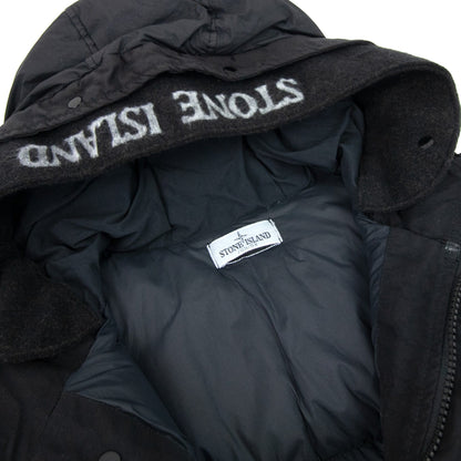 Stone Island Junior Garment Dyed Crinkle Reps Ny Down Jacket Black Voo29