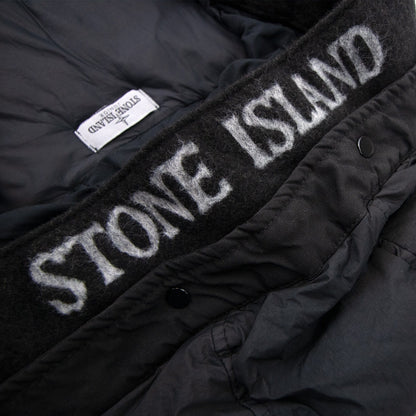 Stone Island Junior Garment Dyed Crinkle Reps Ny Down Jacket Black Voo29