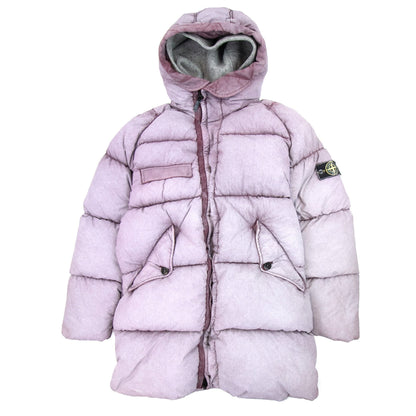 Stone Island 70253 Tela Nylon Down Frost Jacket Burgundy V0012