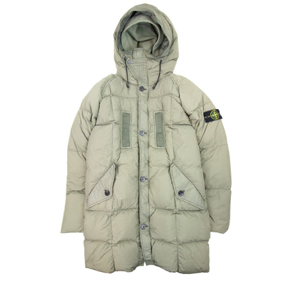 Stone Island Crinkle Reps Down Parka Jacket Khaki V0068