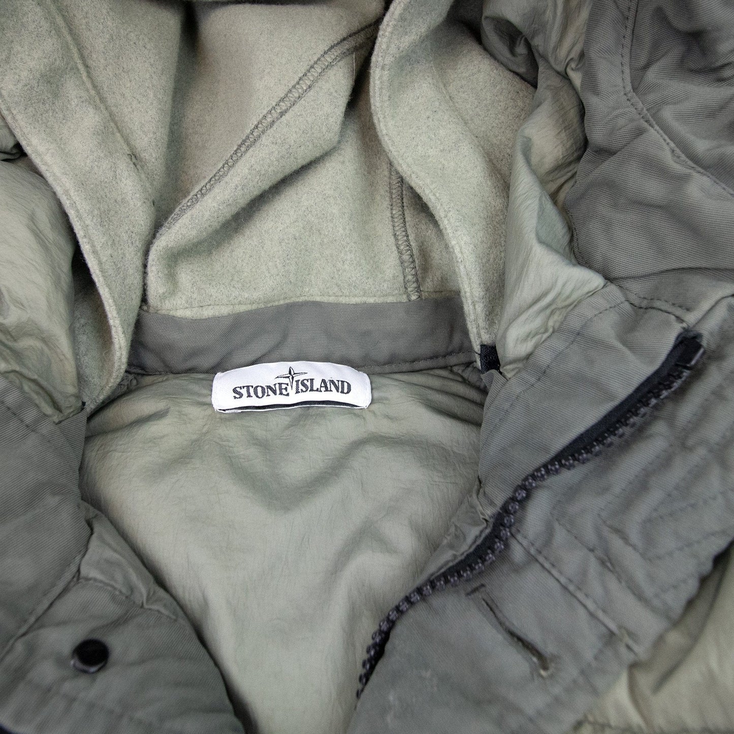 Stone Island Crinkle Reps Down Parka Jacket Khaki V0068