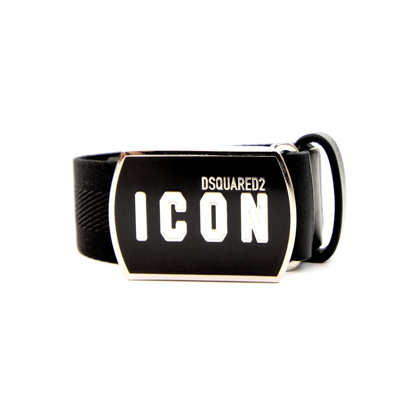 Dsquared2 Be Icon Plaque Belt Black