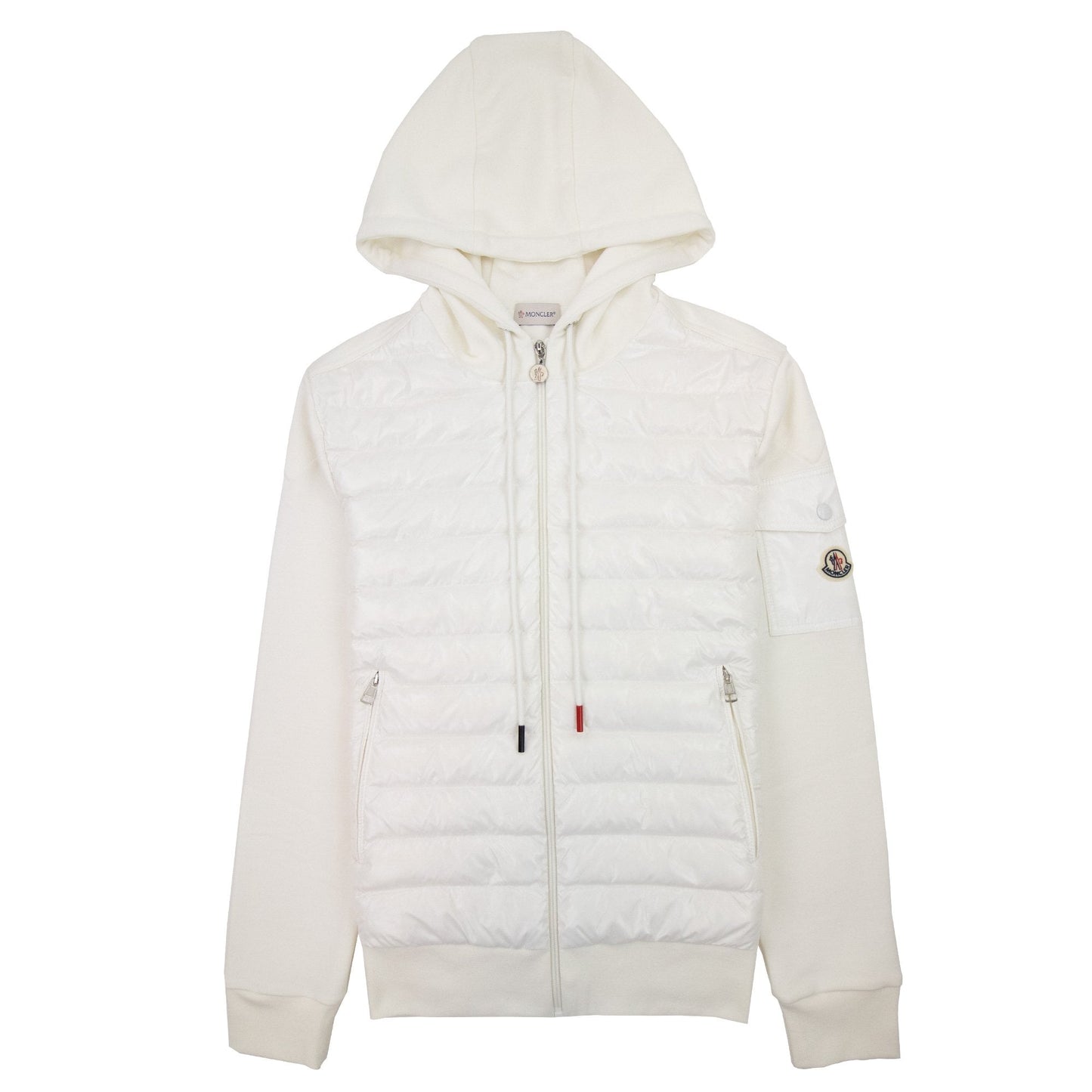 Moncler Maglia Con Hoodied Cardigan White 034