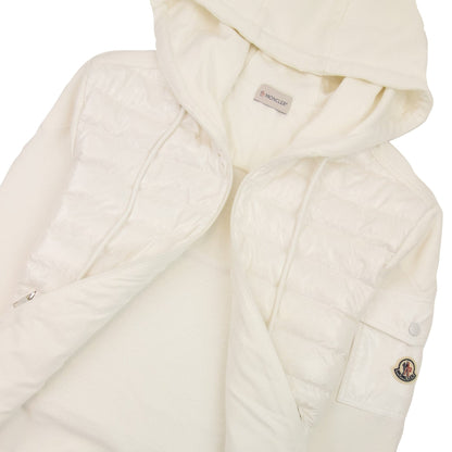 Moncler Maglia Con Hoodied Cardigan White 034