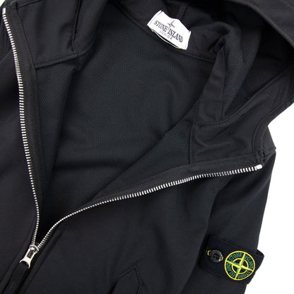 Stone Island Junior 640134 Light Soft Shell-r Jacket Black V0029