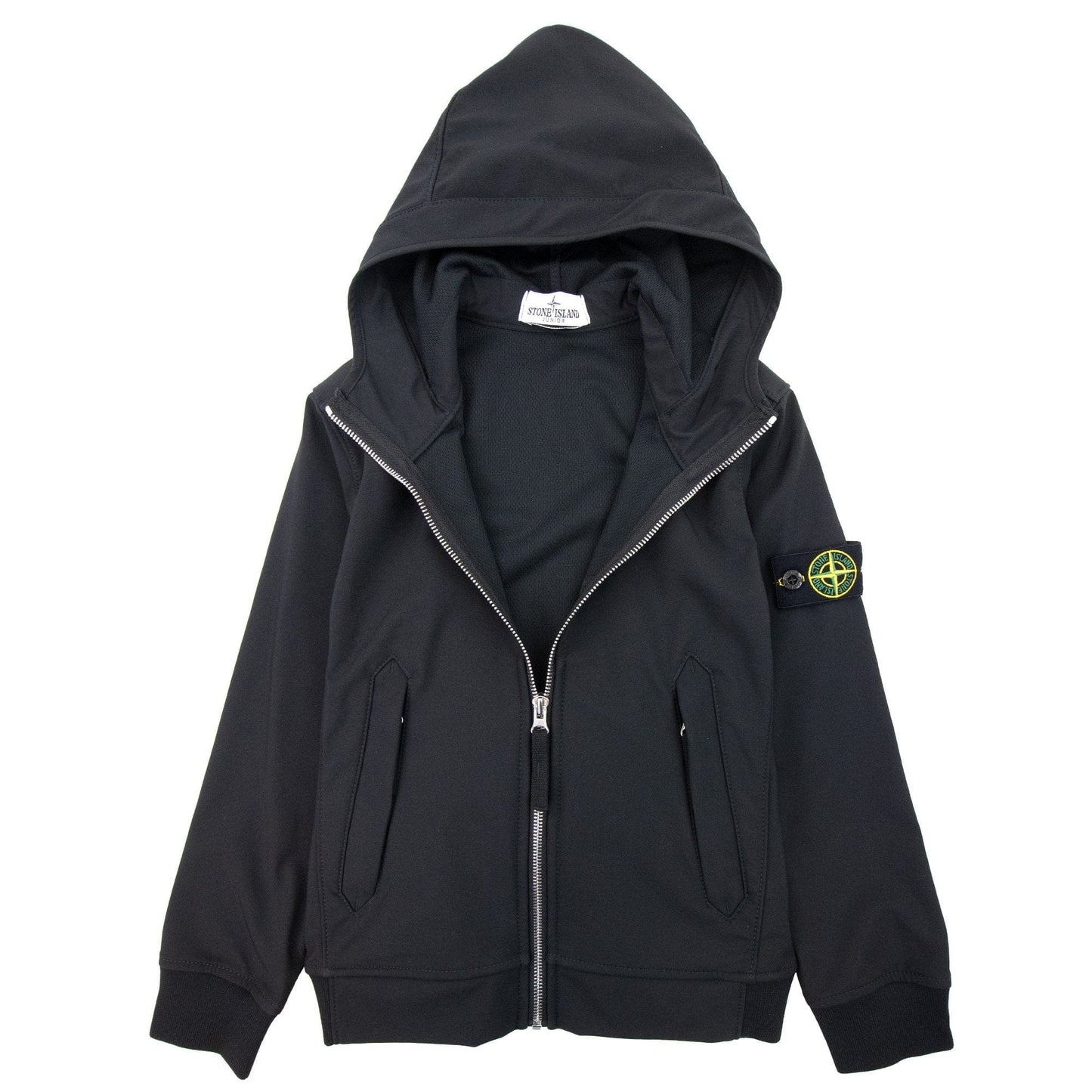 Stone Island Junior 640134 Light Soft Shell-r Jacket Black V0029