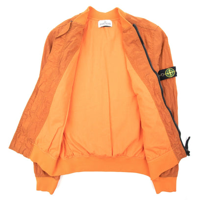 Stone Island Junior 40518 Nylon Bomber Jacket Orange V0032