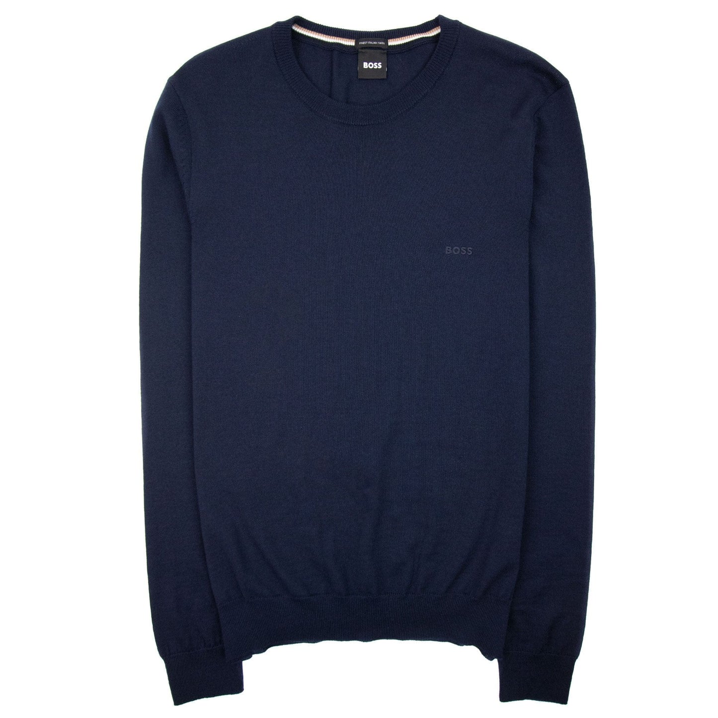 Hugo Boss Botto-l Embroidered Logo With Responsible Wool Swe Dark Navy 404