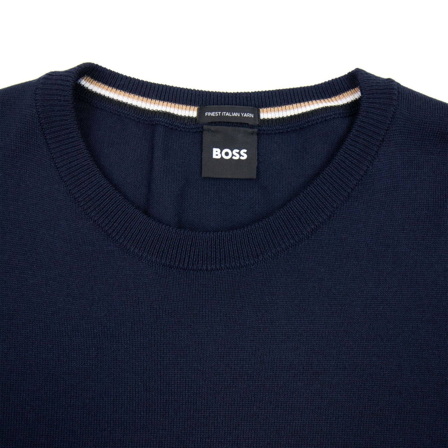 Hugo Boss Botto-l Embroidered Logo With Responsible Wool Swe Dark Navy 404