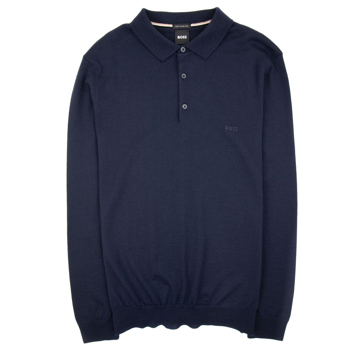 Hugo Boss Bono-l Embroidered Logo Knitted Polo Dark Navy 404
