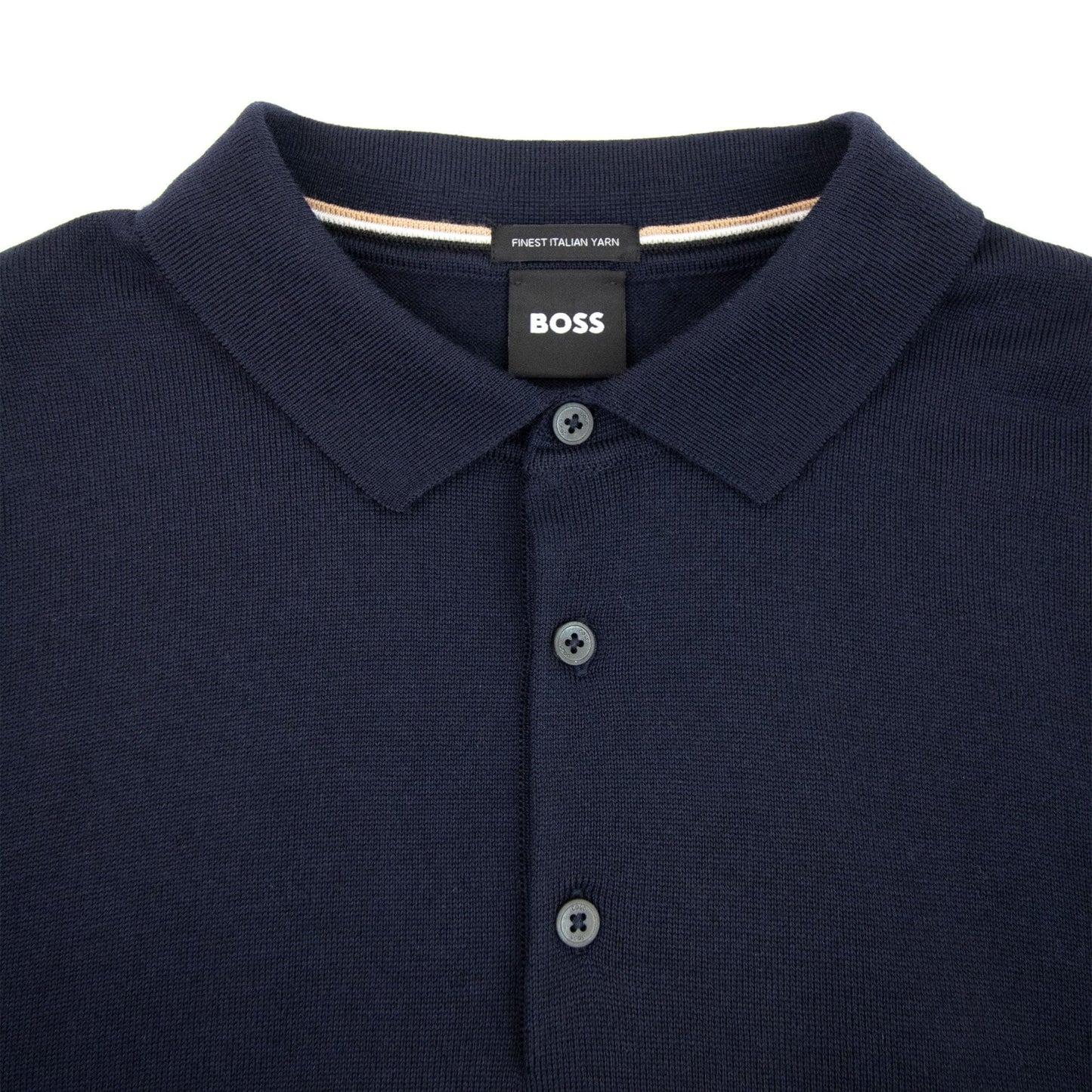 Hugo Boss Bono-l Embroidered Logo Knitted Polo Dark Navy 404