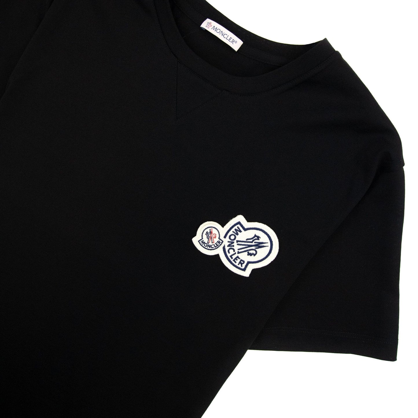 Moncler Double Logo T Shirt Black 999