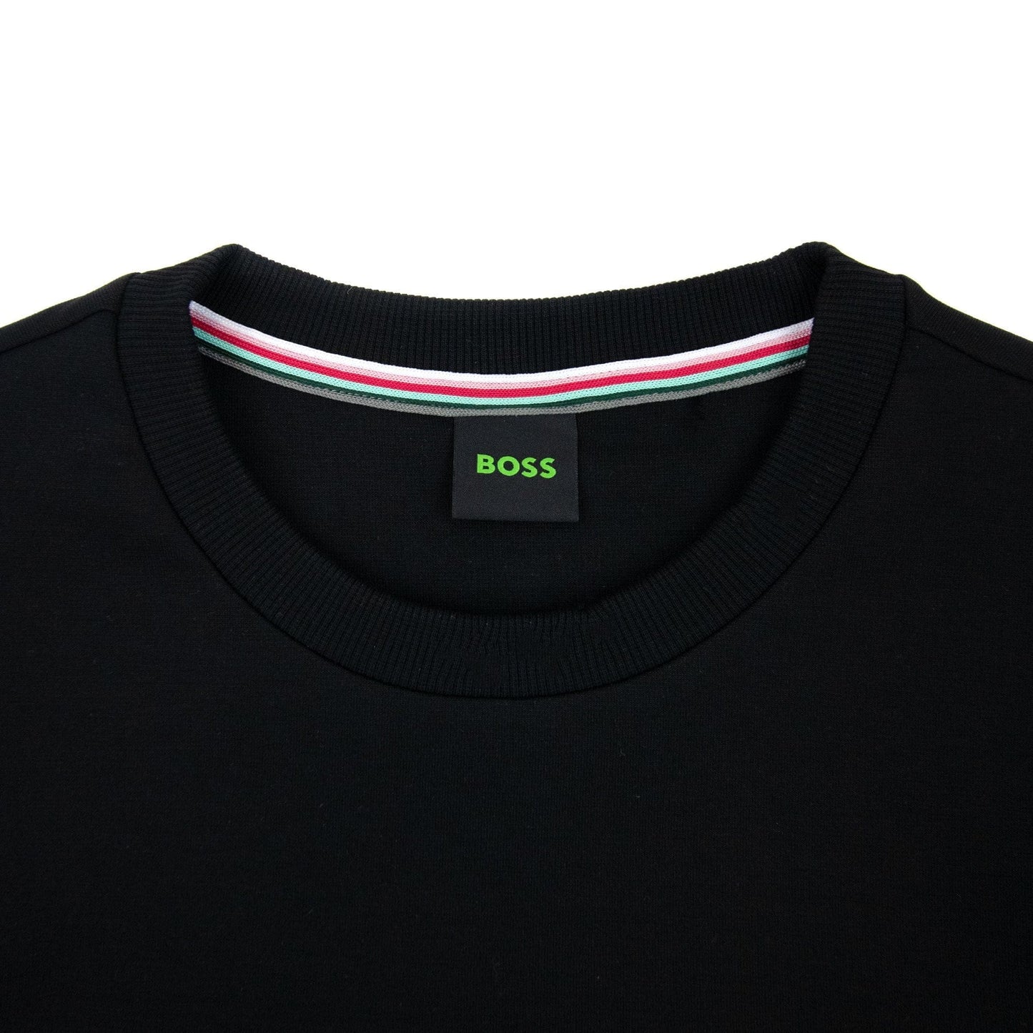 Hugo Boss Salbo 1 Embroidered Layered Logo Sweatshirt Black 001
