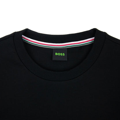 Hugo Boss Salbo 1 Embroidered Layered Logo Sweatshirt Black 001