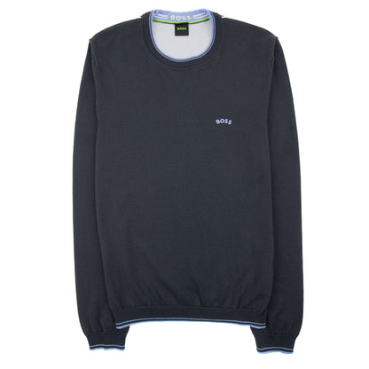 Hugo Boss Ritom Curved Logo Sweatshirt Dark Navy 402