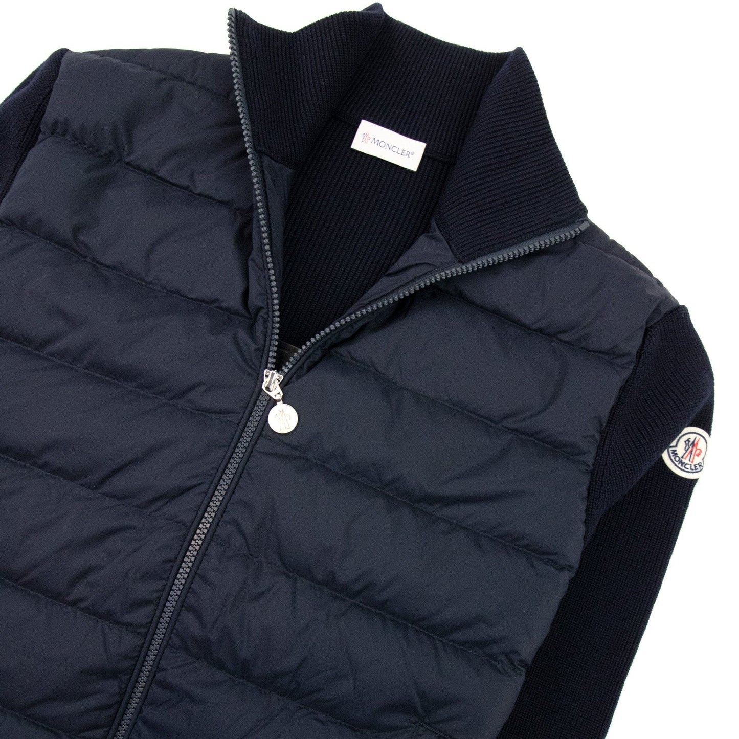 Moncler Padded Wool Cardigan Navy 769