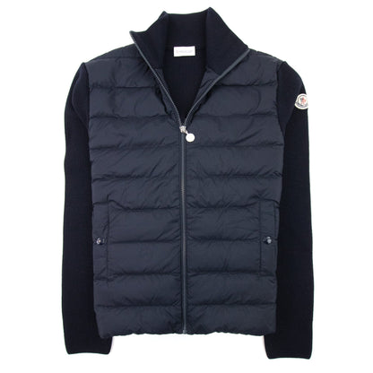 Moncler Padded Wool Cardigan Navy 769
