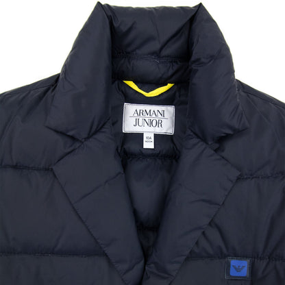 Armani Junior Padded Blazer Jacket Navy
