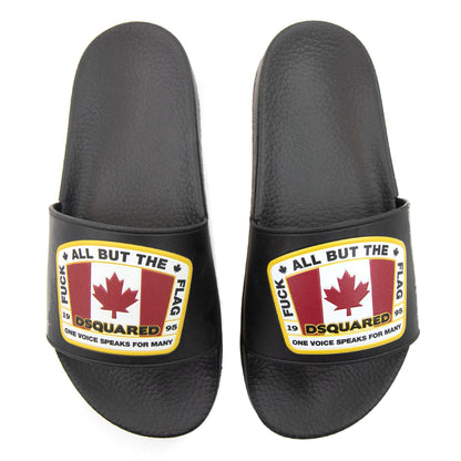 Dsquared2 Canadian Flag Sliders Nero