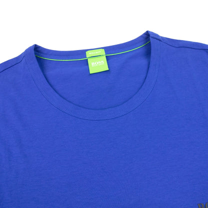 Hugo Boss Regular-fit T-shirt With Contrast Logo Blue 424
