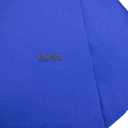 Hugo Boss Regular-fit T-shirt With Contrast Logo Blue 424