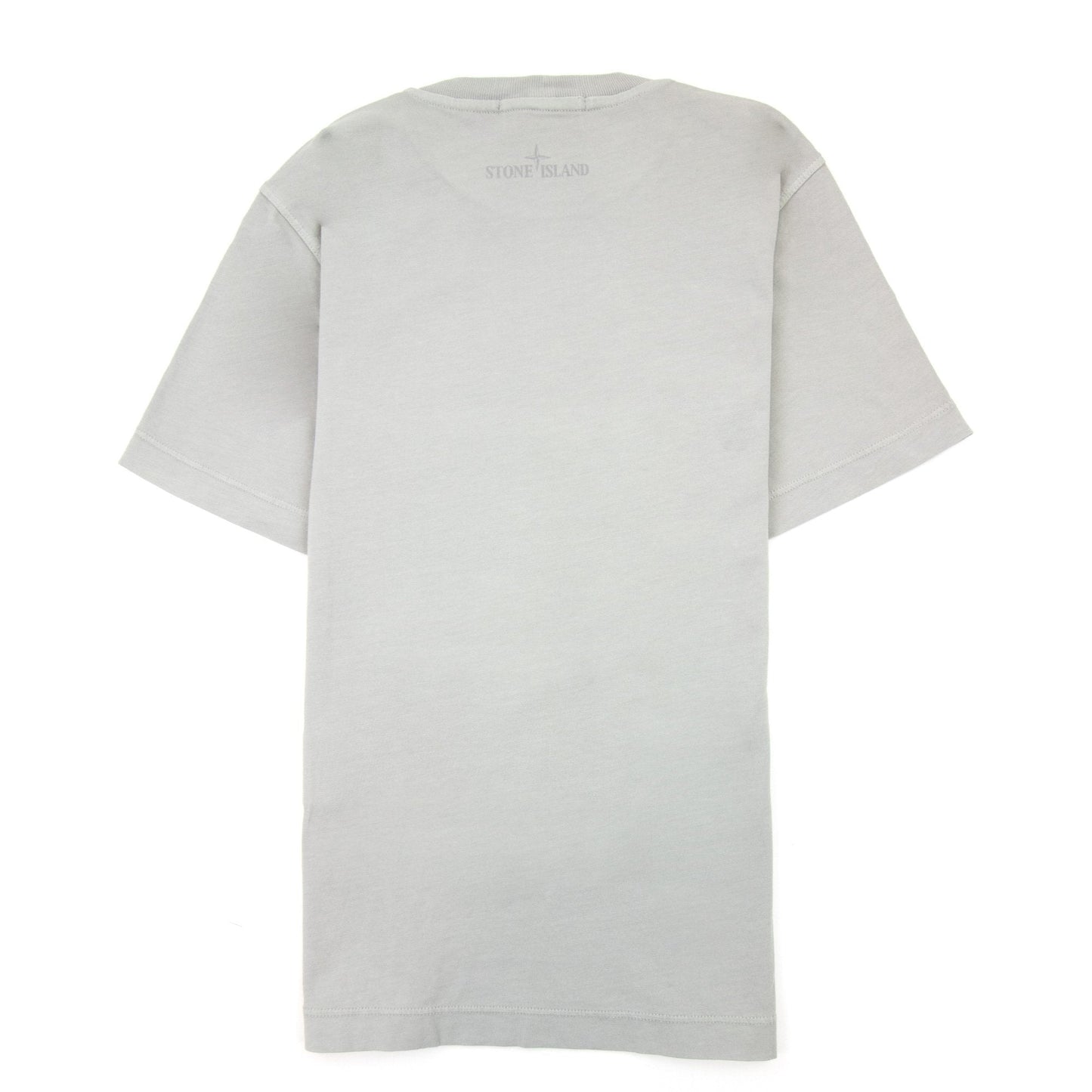 Stone Island Junior 21071 Camo Reflective Logo T Shirt Grey V0064