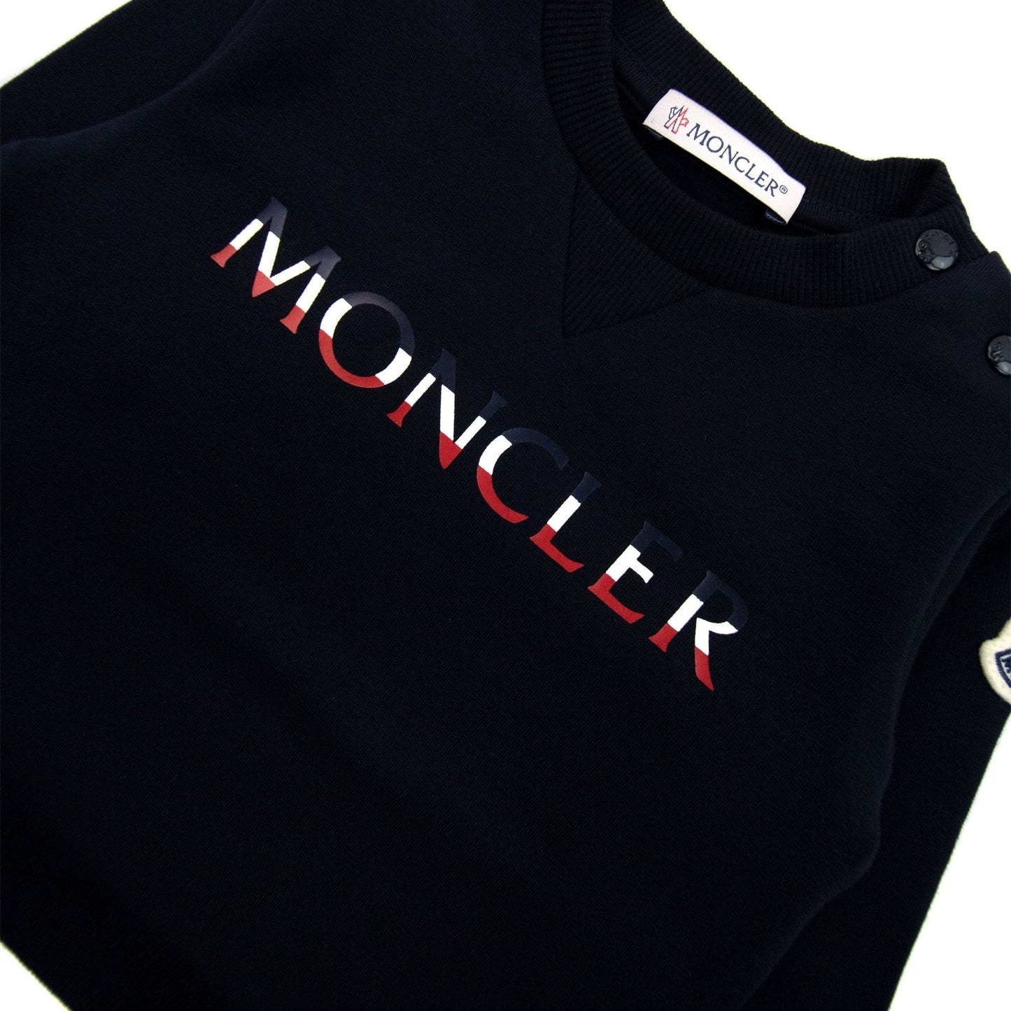 Moncler Junior Logo Traucksuit Set Navy 778