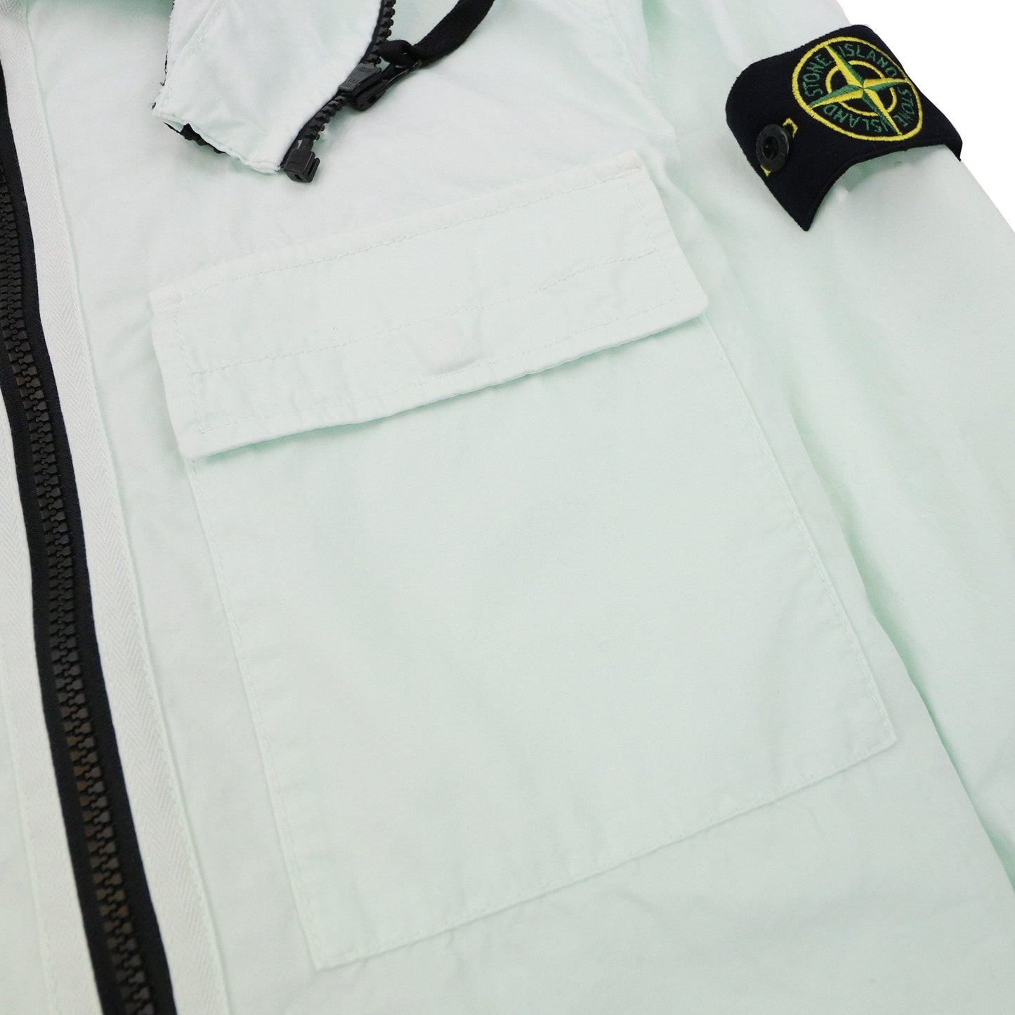 Stone Island 114wn T.co+old Overshirt Detachable Hood Mint Green