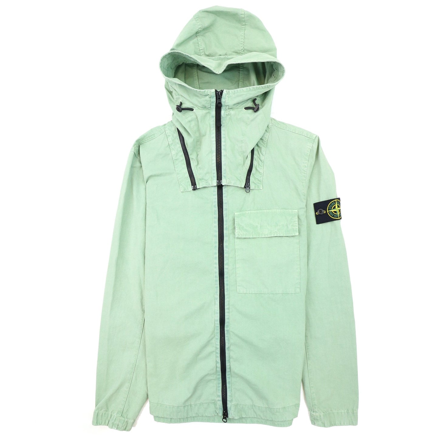 Stone Island 114wn T.co+old Overshirt Detachable Hood Green V0155