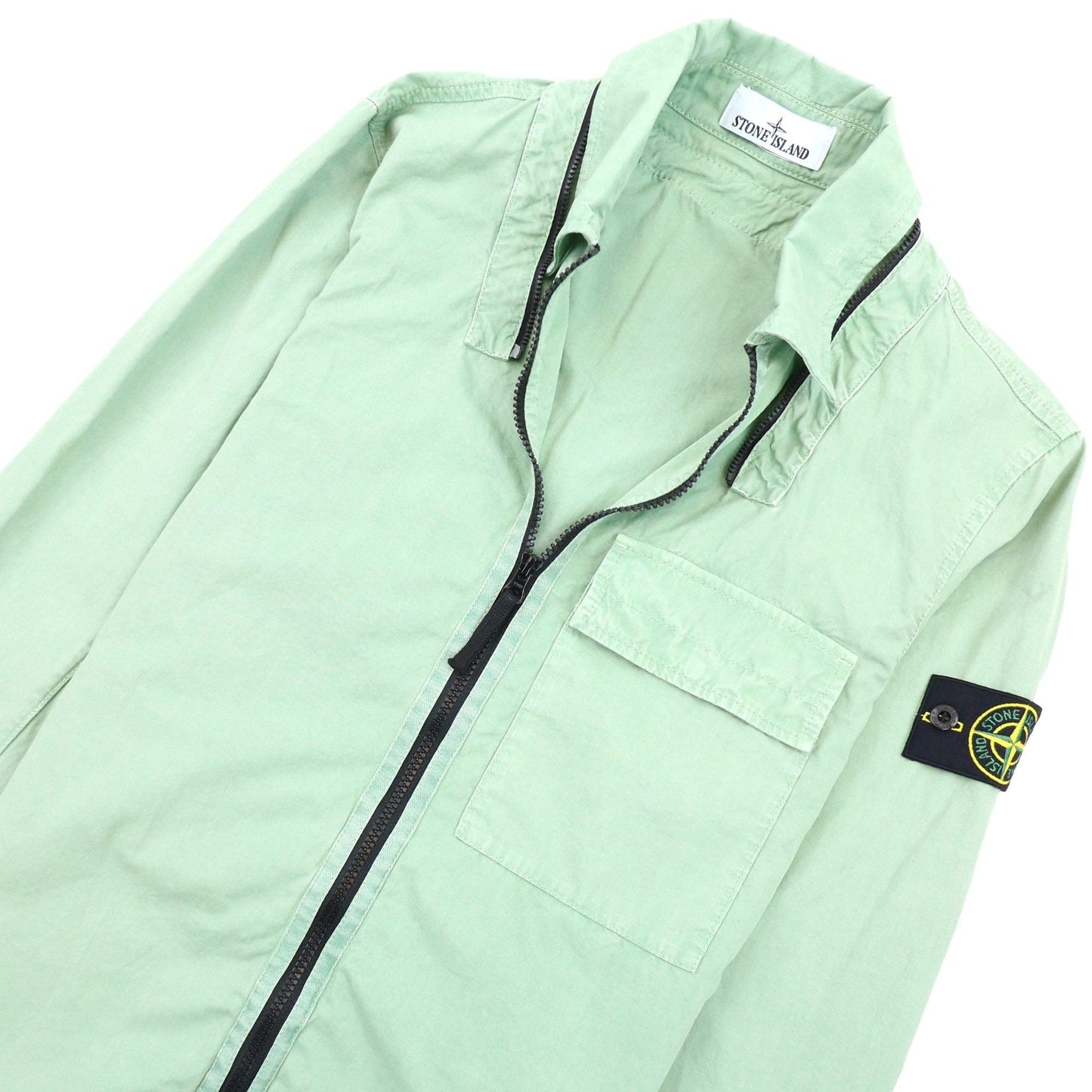 Stone Island 114wn T.co+old Overshirt Detachable Hood Green V0155
