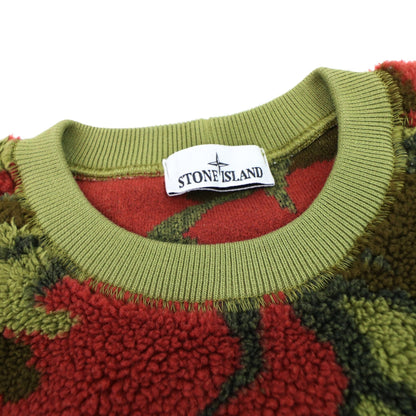 Stone Island Heritage Camo Pile Crewneck Sweatshirt Military Green V0054