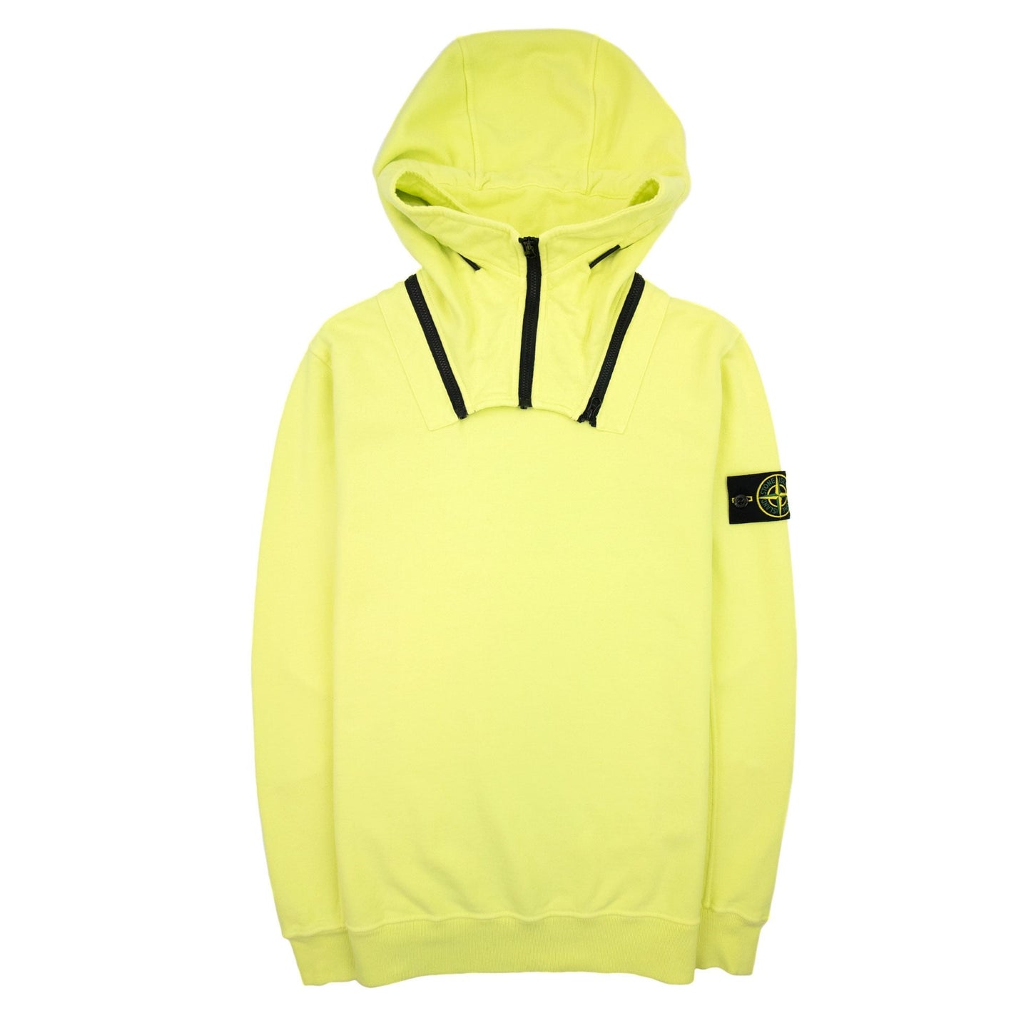 Stone Island 64920 Detachable Hood Sweatshirt Lemon V0031