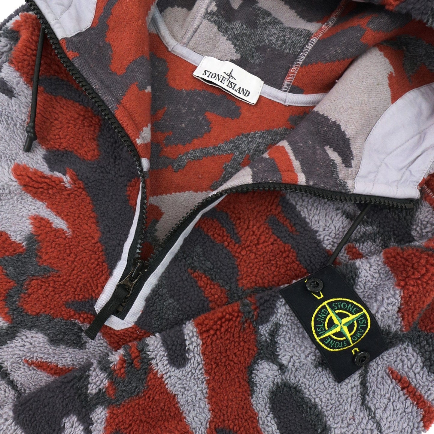 Stone Island 616e3 Heritage Camo Pile Hoodied Sweatshirt Lavender V0047