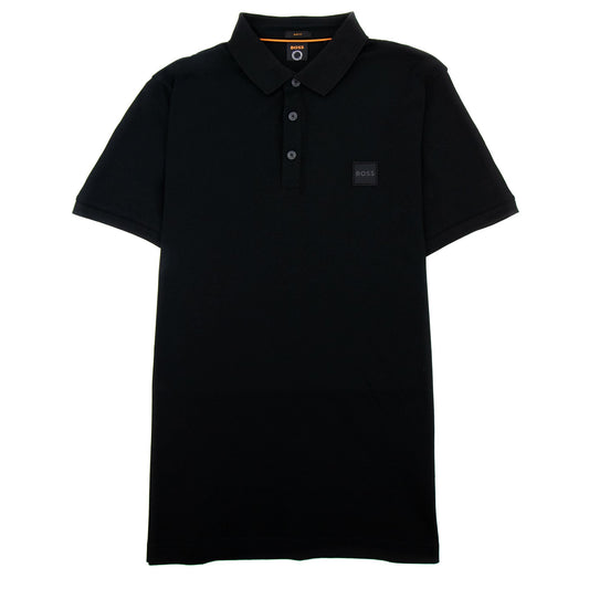 Hugo Passenger Patch Logo Polo Black 001