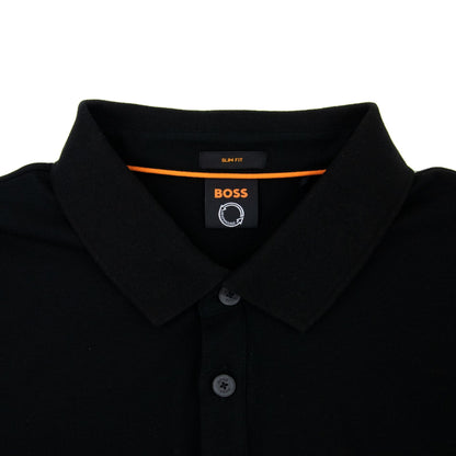 Hugo Passenger Patch Logo Polo Black 001