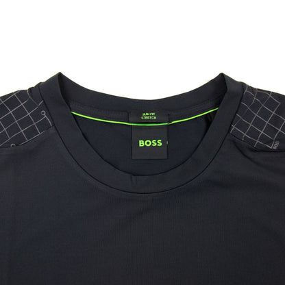 Hugo Boss Tee Active Glow Effect Logo T Shirt Navy 402