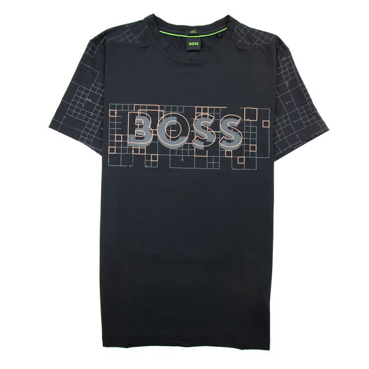 Hugo Boss Tee Active Glow Effect Logo T Shirt Black 001