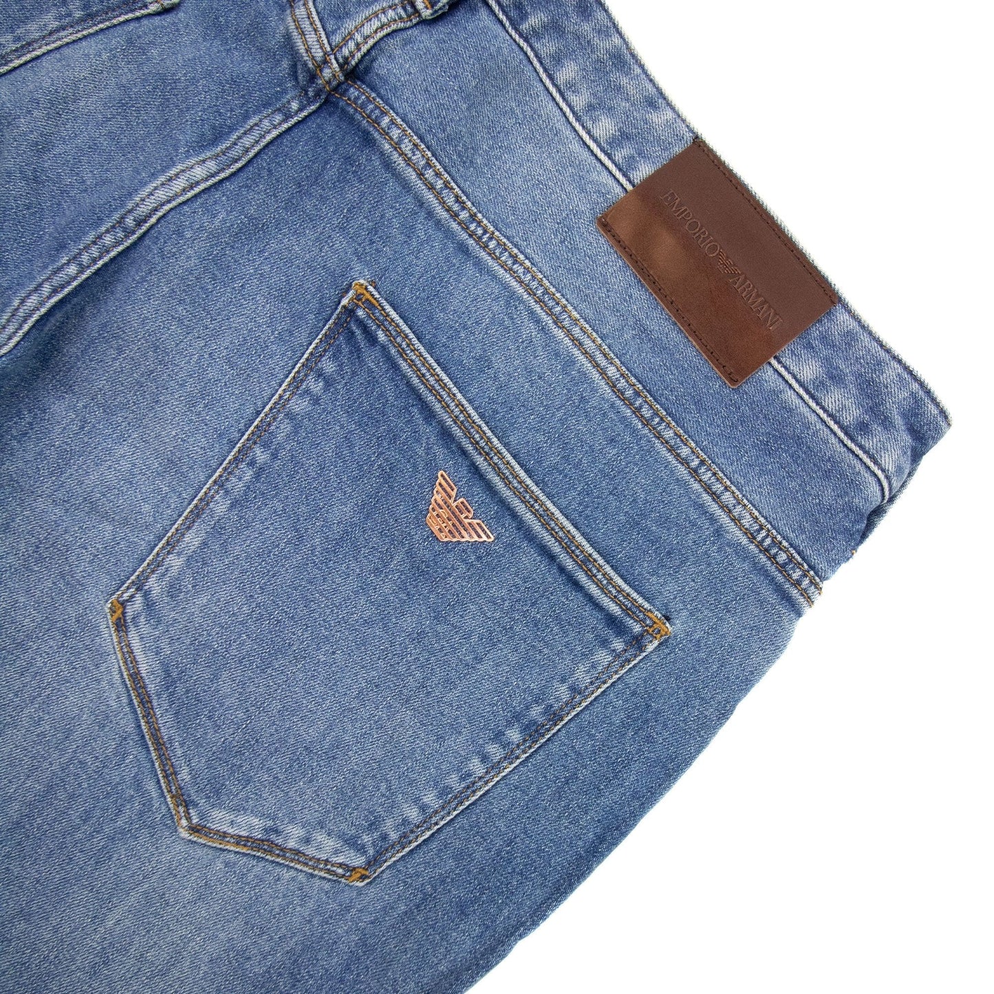 Emporio Armani J06 Slim-fit Bleached Comfort Denim Jeans Denim