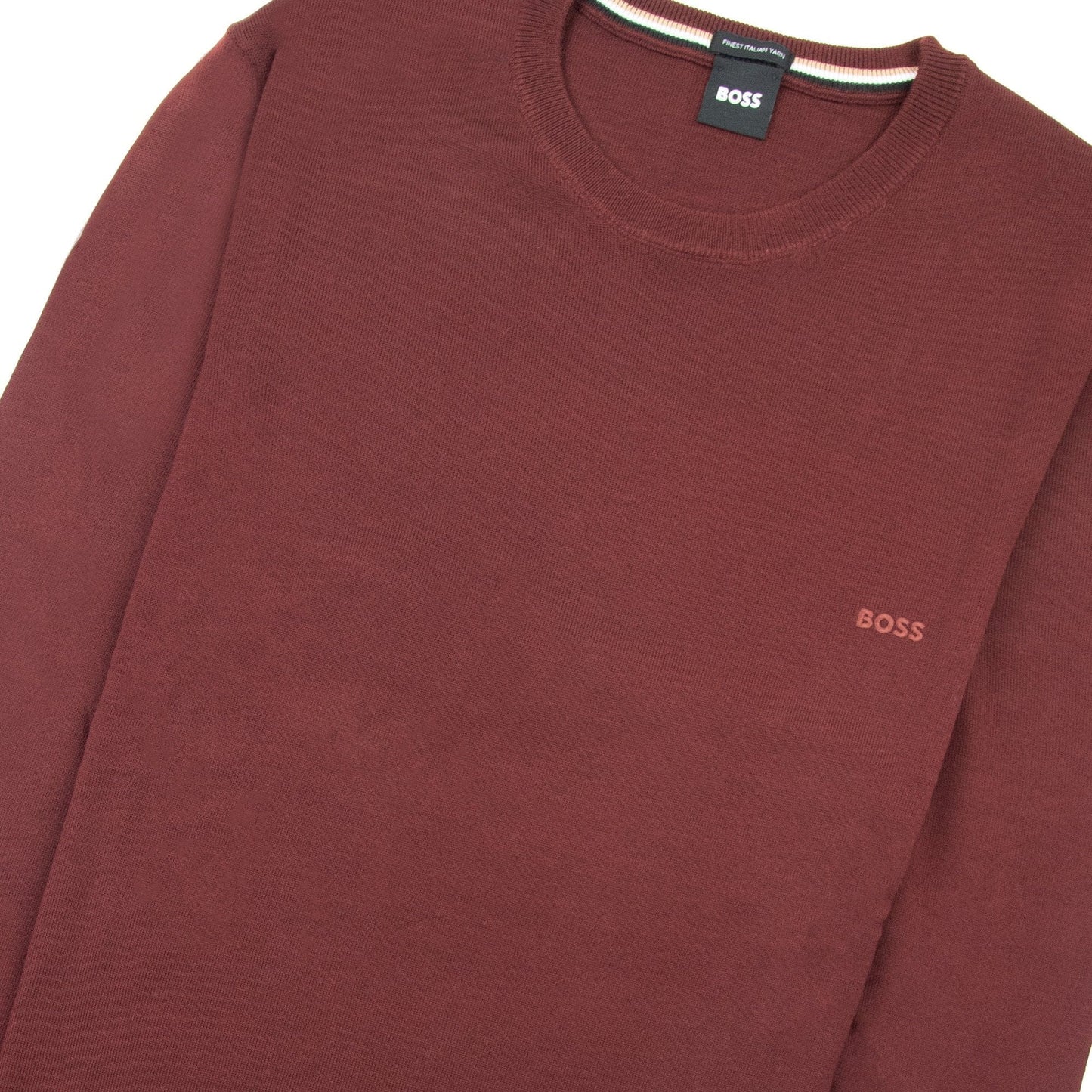 Hugo Boss Botto-l Embroidered Logo With Responsible Wool Swe Burgundy 604