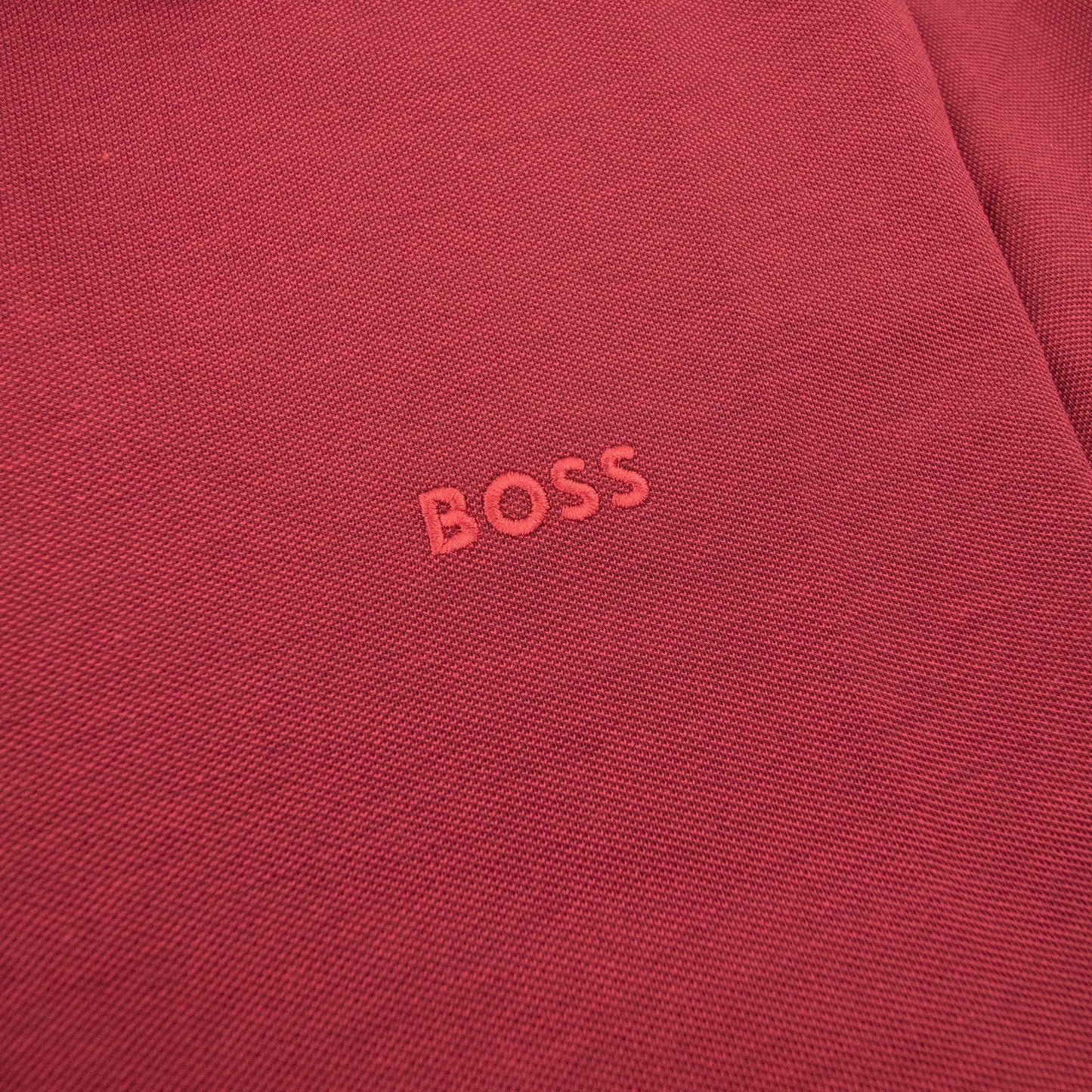 Hugo Boss Paule 4 Slim Fit Branded Placket Polo Burgundy 654