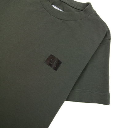 Cp Company Undersixteen Jersey 30/1 Small Patch Logo Tee Khaki